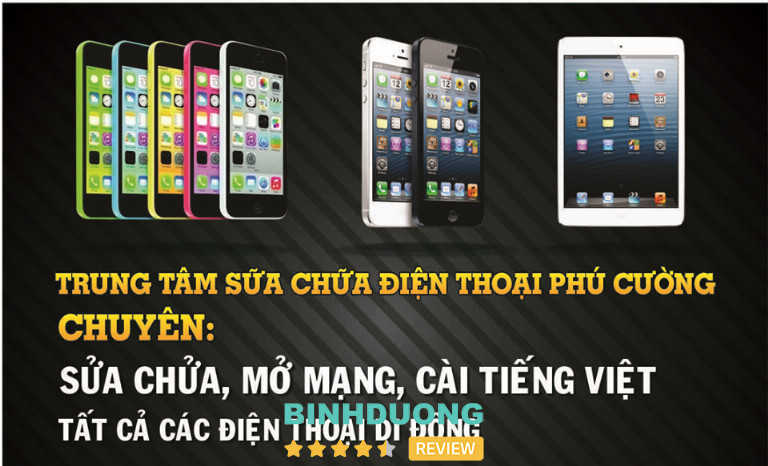 Trung tâm sửa chữa điện thoại di động Phú Cường Bình Dương