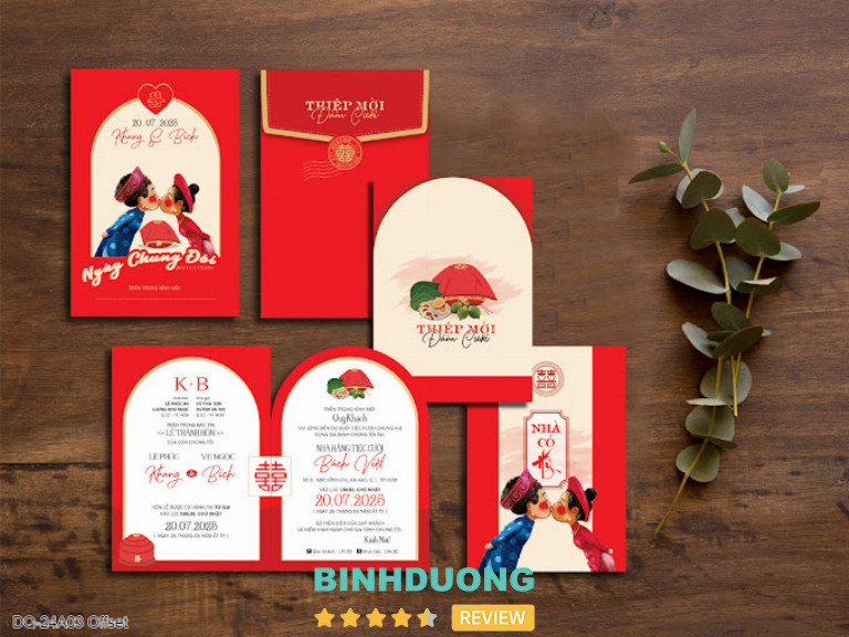 Thiệp cưới Minh Sang, Bình Dương