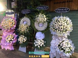 Shop hoa viếng chia buồn đám tang ở Bến Cát