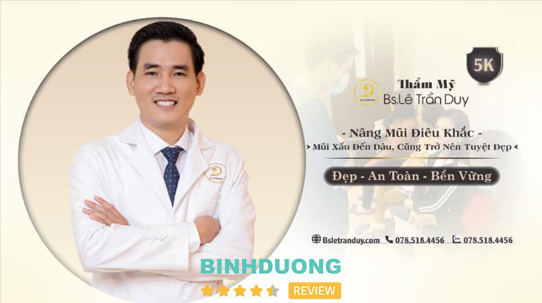 Nâng mũi ở bác sĩ lê trần duy cho khách hàng bình dương